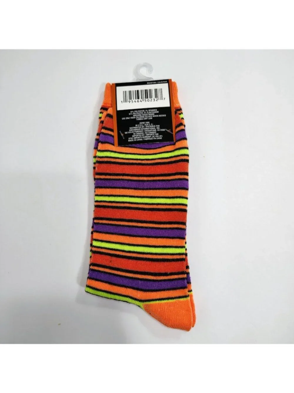 Halloween Crew Socks Womens Size 6-12 Multicolor Vibrant Halloween Pattern